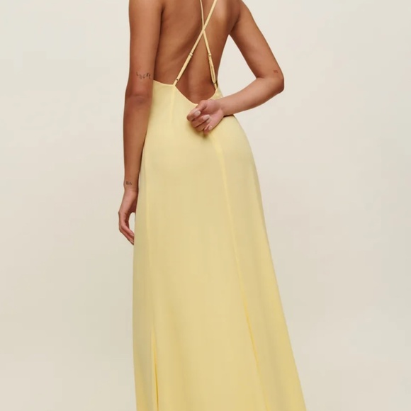 Reformation Zani Dress Yellow - Size 8 - Picture 2 of 5